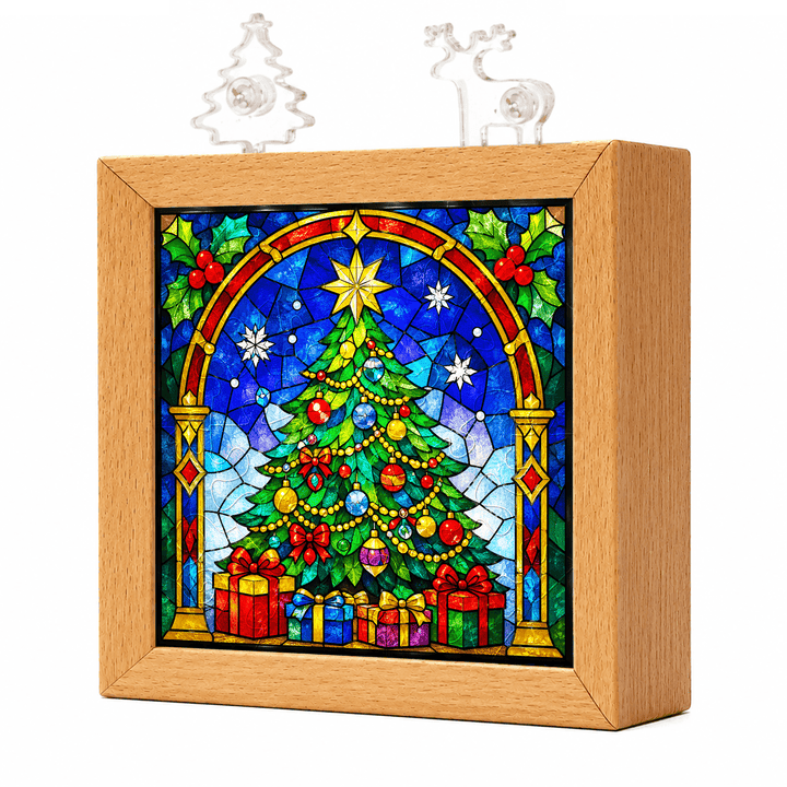 Acrylic Puzzle Night Light - Beautiful Christmas Tree