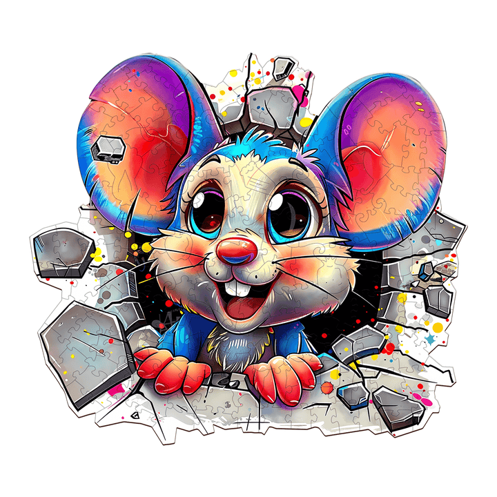 Wall Rat-2 Wooden Jigsaw Puzzle