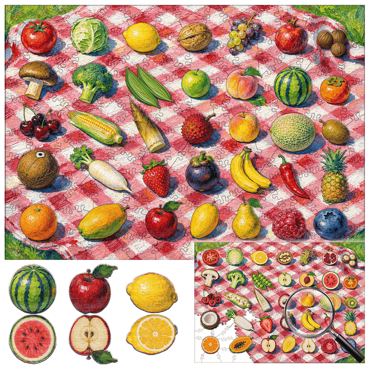 Fresh Harvest Camping - Morphing Lenticular Puzzle