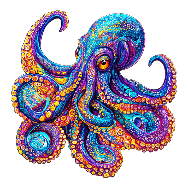 Colorful Octopus Wooden Jigsaw Puzzle