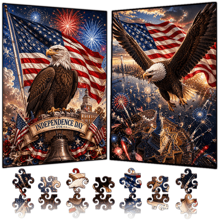 Happy Independence Day - Morphing Lenticular Puzzle