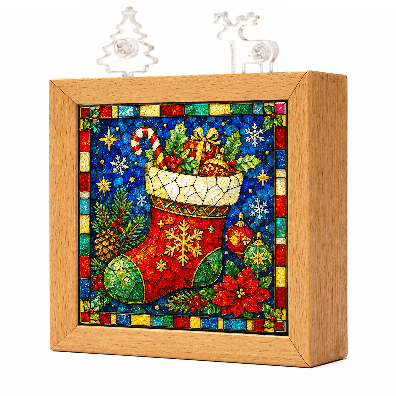 Acrylic Puzzle Night Light - Christmas Stocking for Gifts