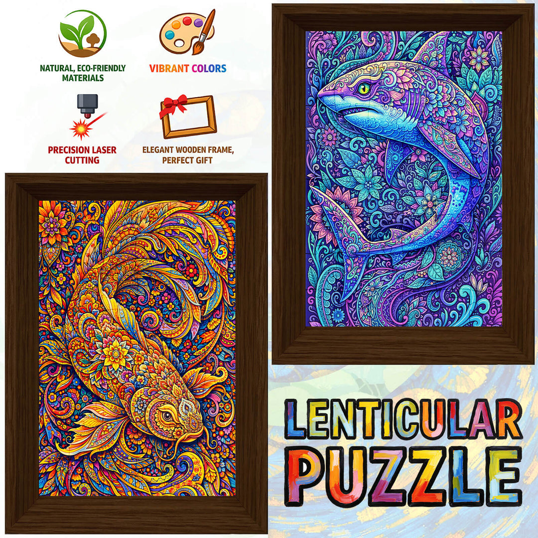 The Shark Within - Morphing Lenticular Puzzle