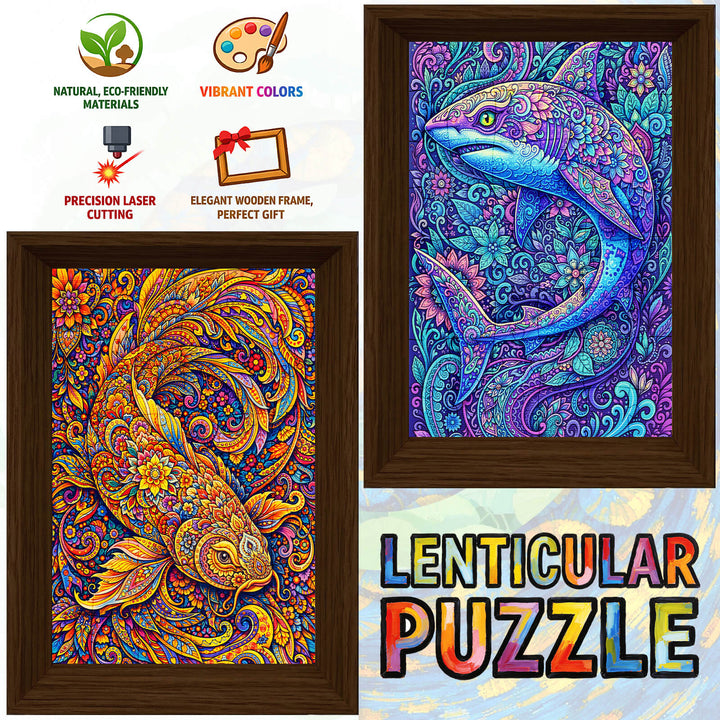 The Shark Within - Morphing Lenticular Puzzle