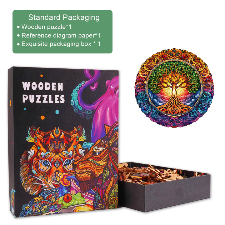 Mandala Tree of Life-1 Wooden Jigsaw Puzzle