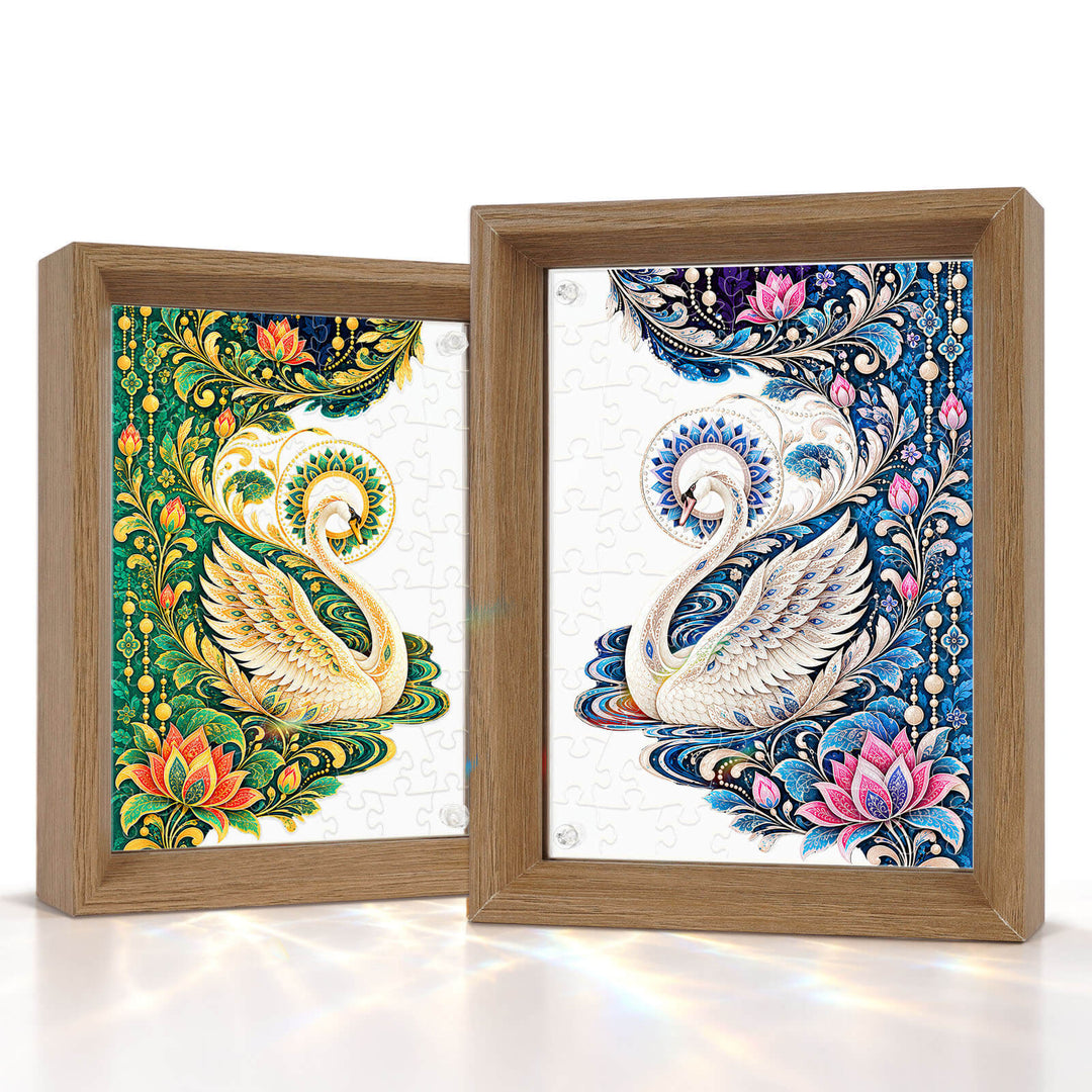 Double-Sided Acrylic Puzzle - Swan Serenity