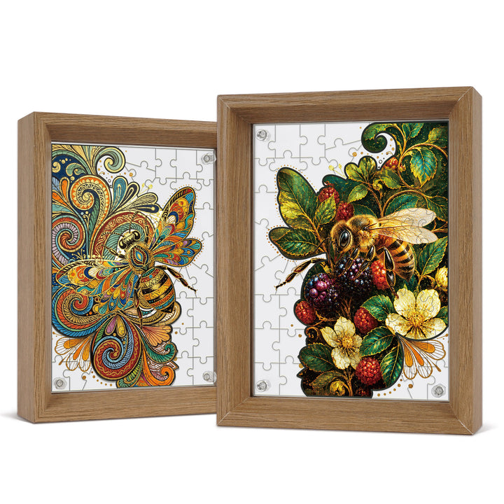 Double Sided Acrylic Jigsaw -Zentangle Bee