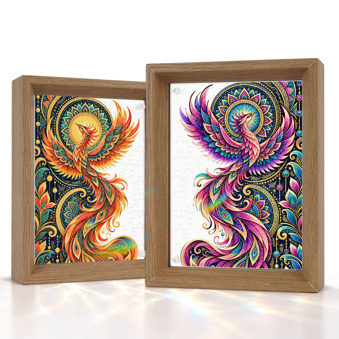 Double-Sided Acrylic Puzzle - Phoenix Rebirth
