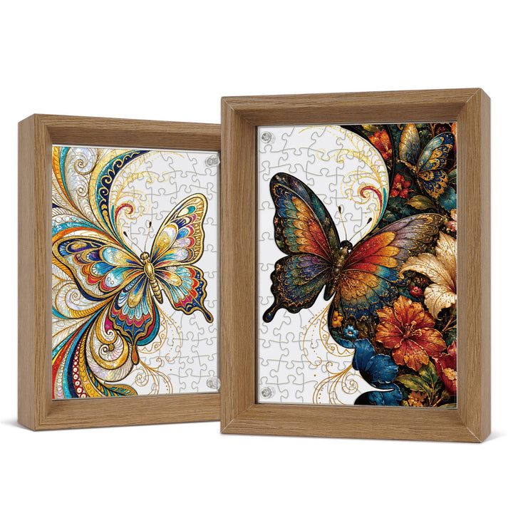 Double Sided Acrylic Jigsaw -Blossoms and Butterfli