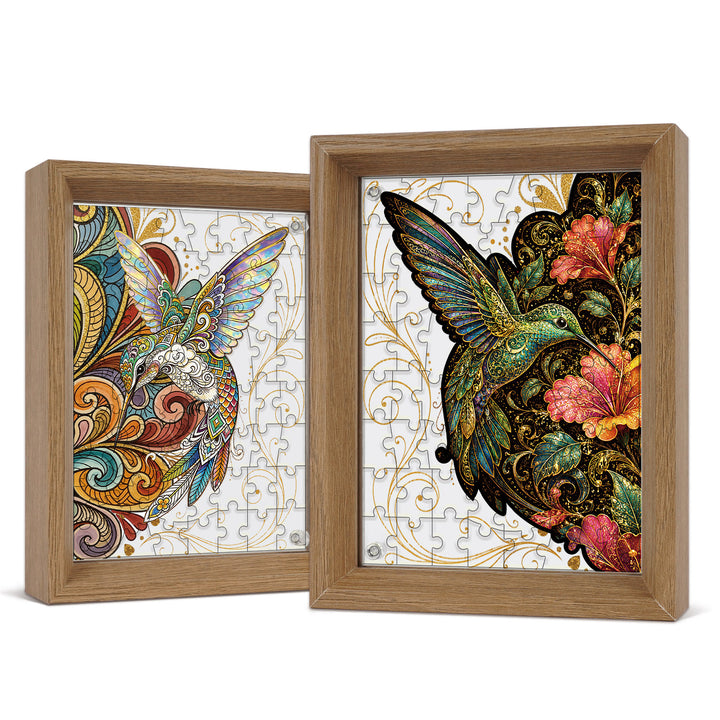 Double Sided Acrylic Jigsaw -Brilliant Hummingbird