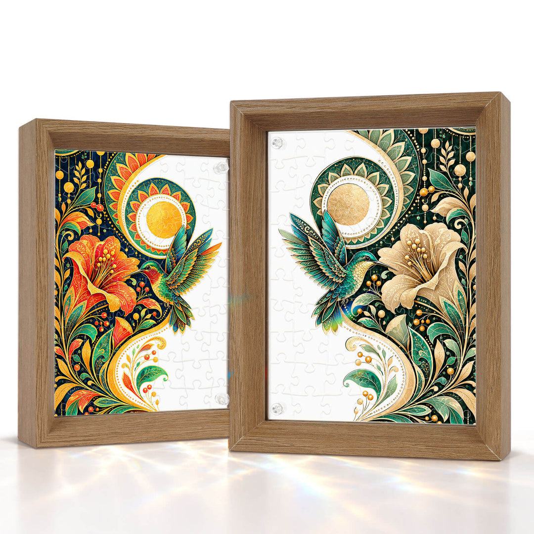 Double-Sided Acrylic Puzzle - Hummingbird Radiance