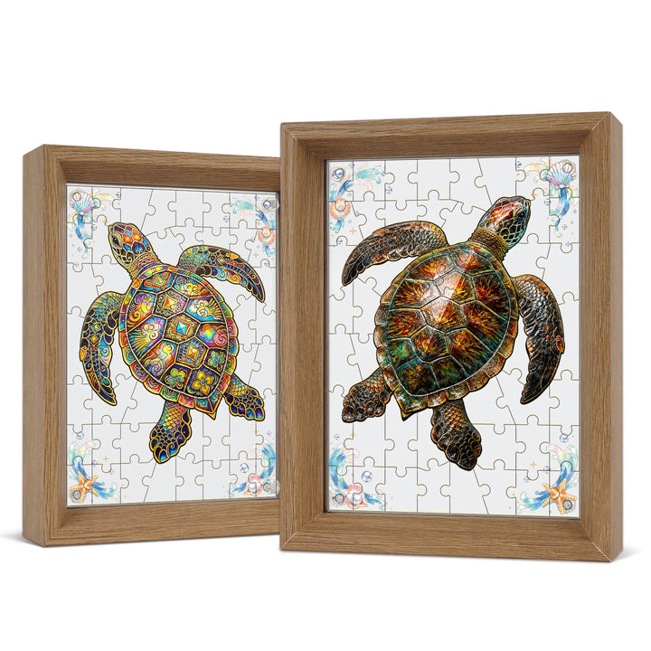 Double Sided Acrylic Jigsaw - Fantasy Turtle