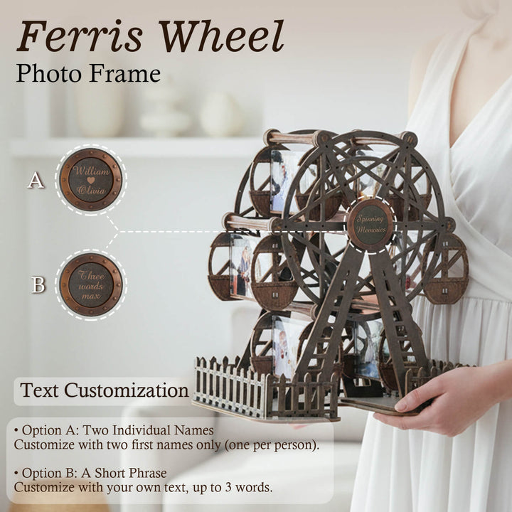 Gunmetal Metallic – DIY 3D Wooden Photo Frame Ferris Wheel