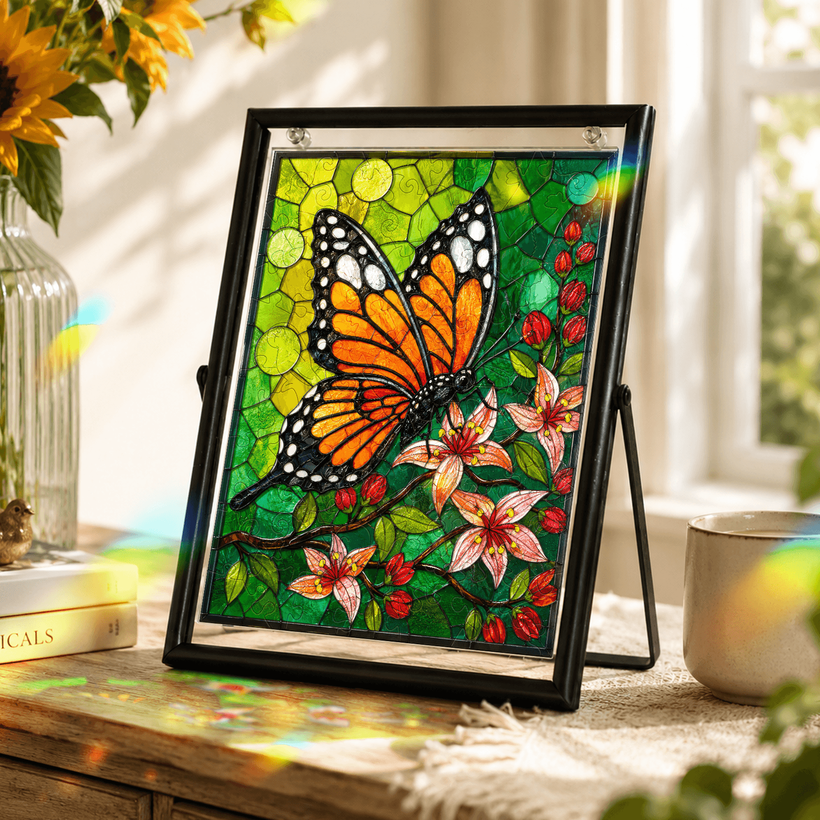Acrylic Puzzle Art Piece - Golden Butterfly