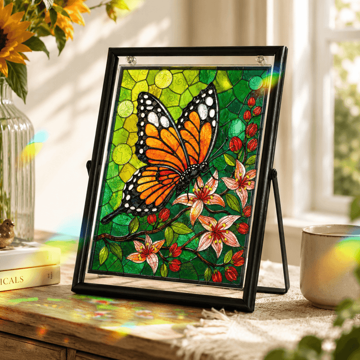 Acrylic Puzzle Art Piece - Golden Butterfly