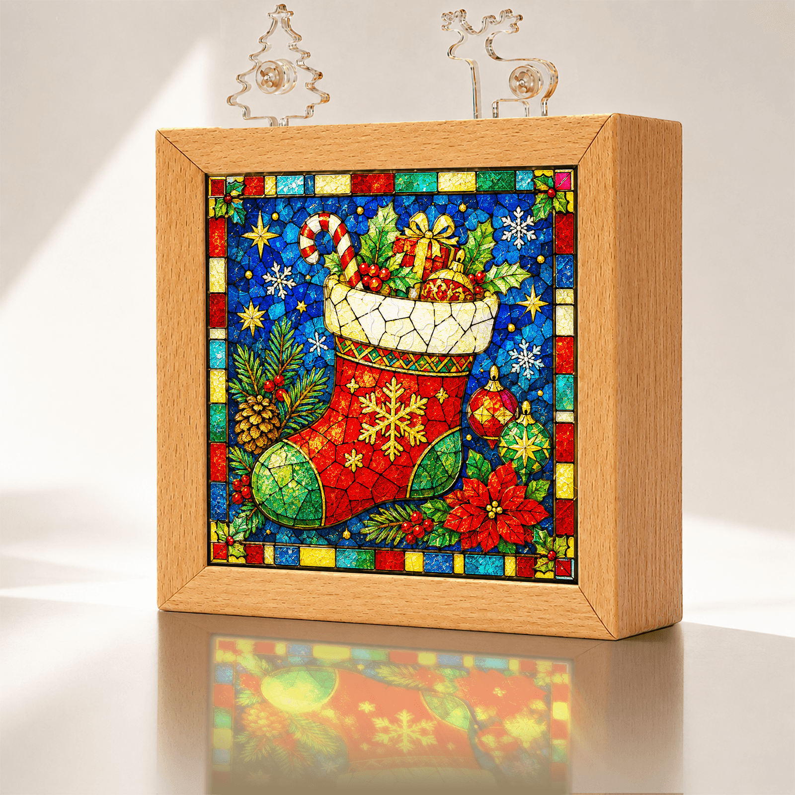 Acrylic Puzzle Night Light - Christmas Stocking for Gifts