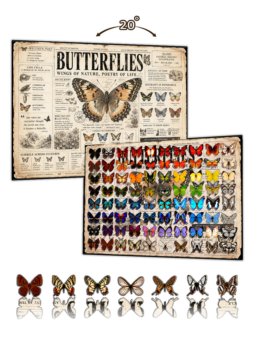 Schmetterlingsjournal - Morphendes Lentikularpuzzle