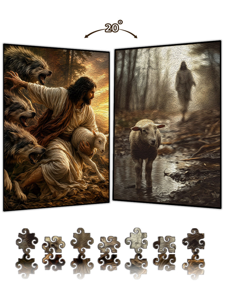 Jesus' sheep - Morphing Lenticular Puzzle
