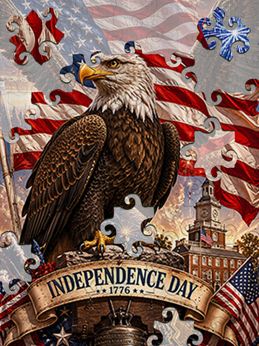Happy Independence Day - Morphing Lenticular Puzzle
