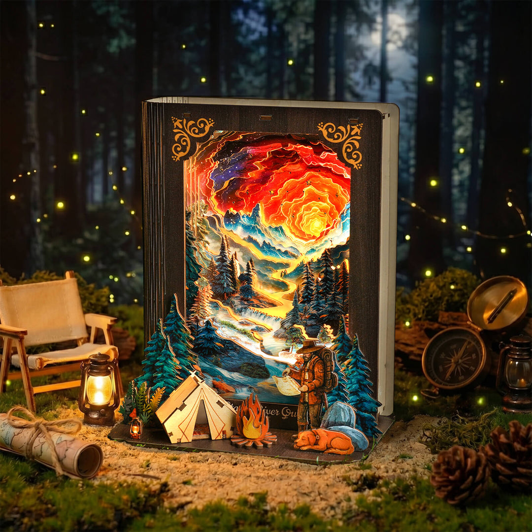 Starry River Quest – DIY Wooden Book Nook Lamp Craft Kit