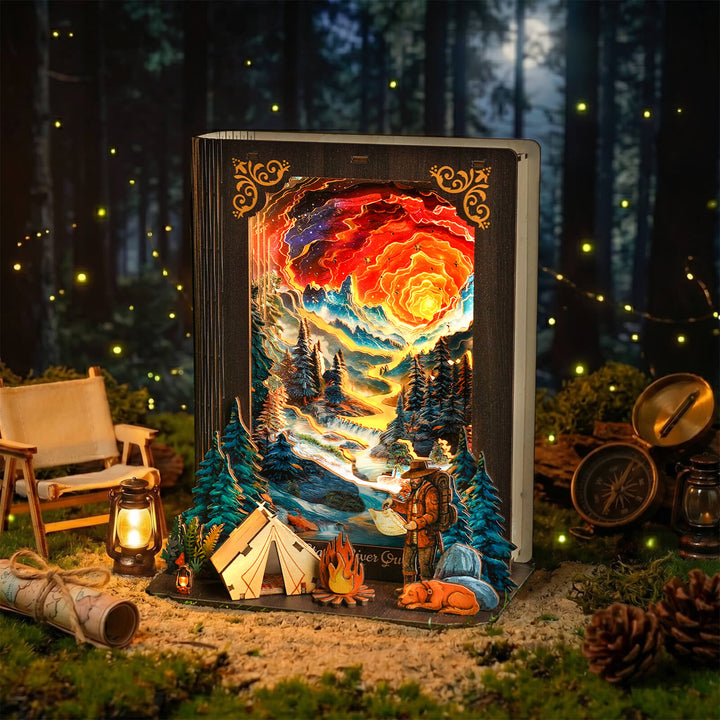 Starry River Quest – DIY Wooden Book Nook Lamp Craft Kit