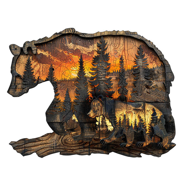 Woodcarving Bear Wooden Jigsaw Puzzle