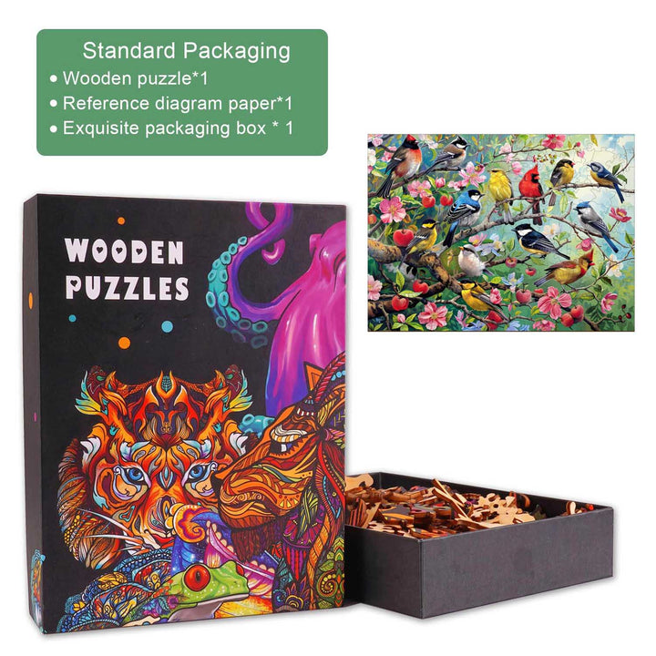 Birds in the Orchard Wooden Jigsaw Puzzle