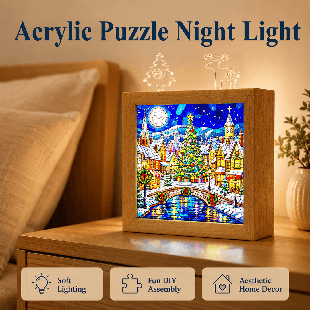 Acrylic Puzzle Night Light - Christmas Tree