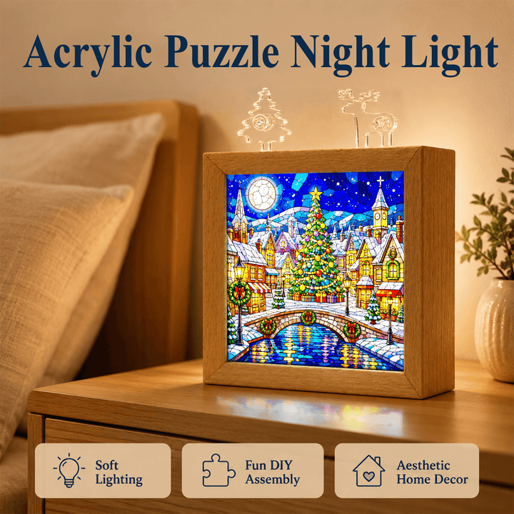Acrylic Puzzle Night Light - Christmas Tree