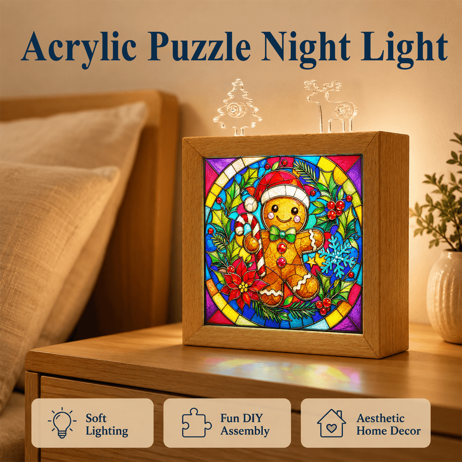 Acrylic Puzzle Night Light - Candy Baby