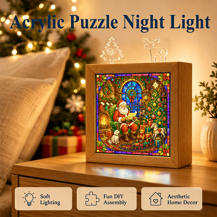 Acrylic Puzzle Night Light -Christmas Night Reading