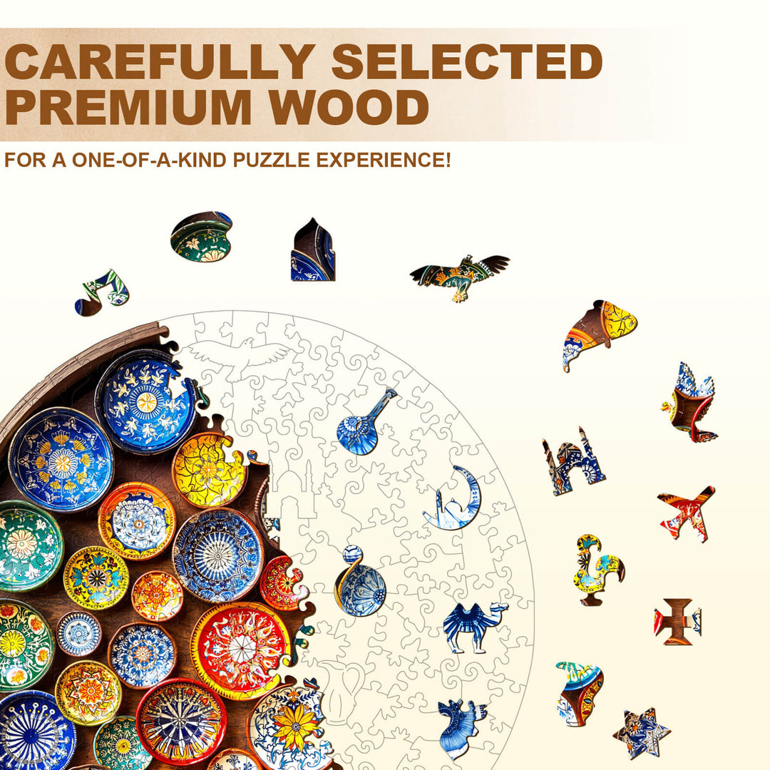 Puzzles en bois de mosaïques de Fès – Maroc