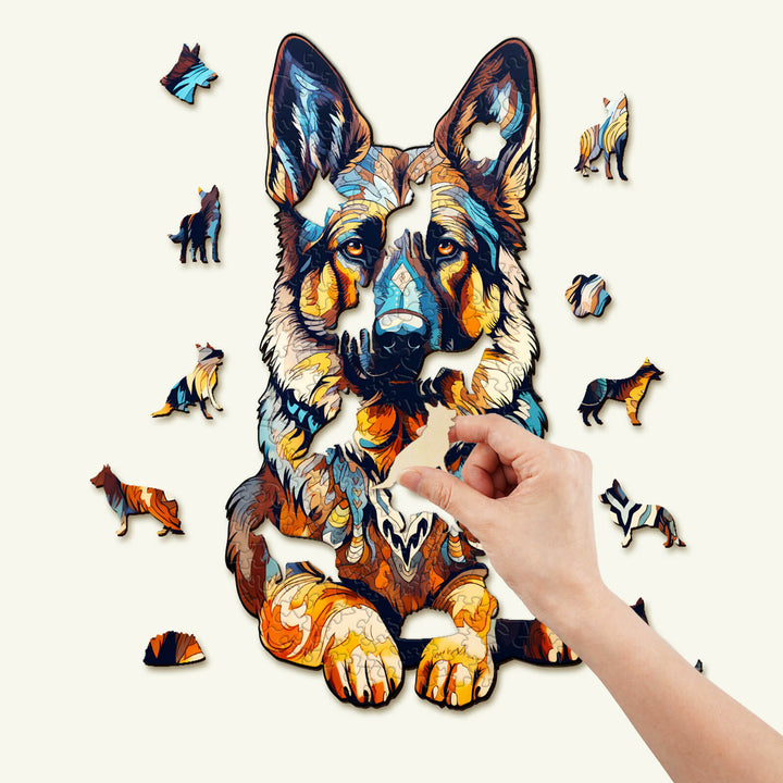 German Shepherd Wooden Jigsaw Puzzle