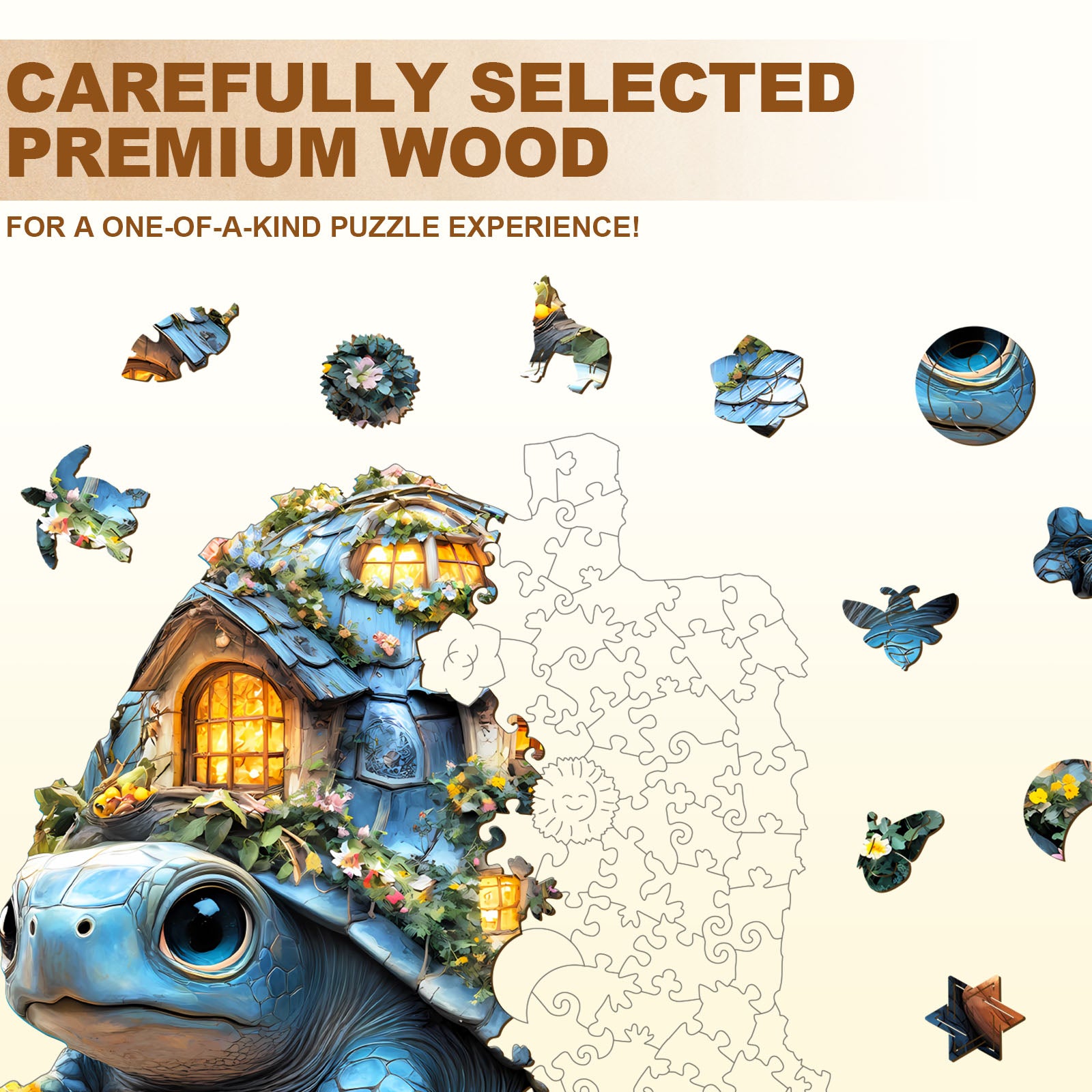 Turtle House Holz-Puzzle