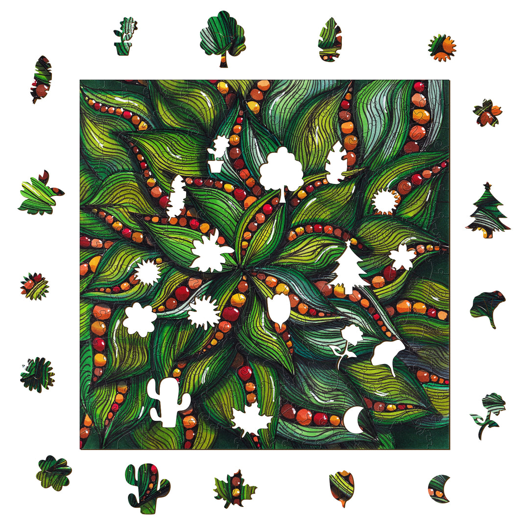 Puzzle en bois Greens -- Par l’artiste Erin Desjardine