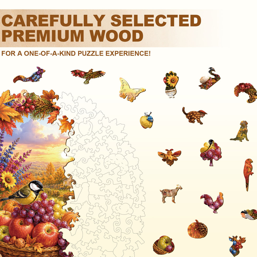 Harvest Hearth Wooden Jigsaw Puzzle