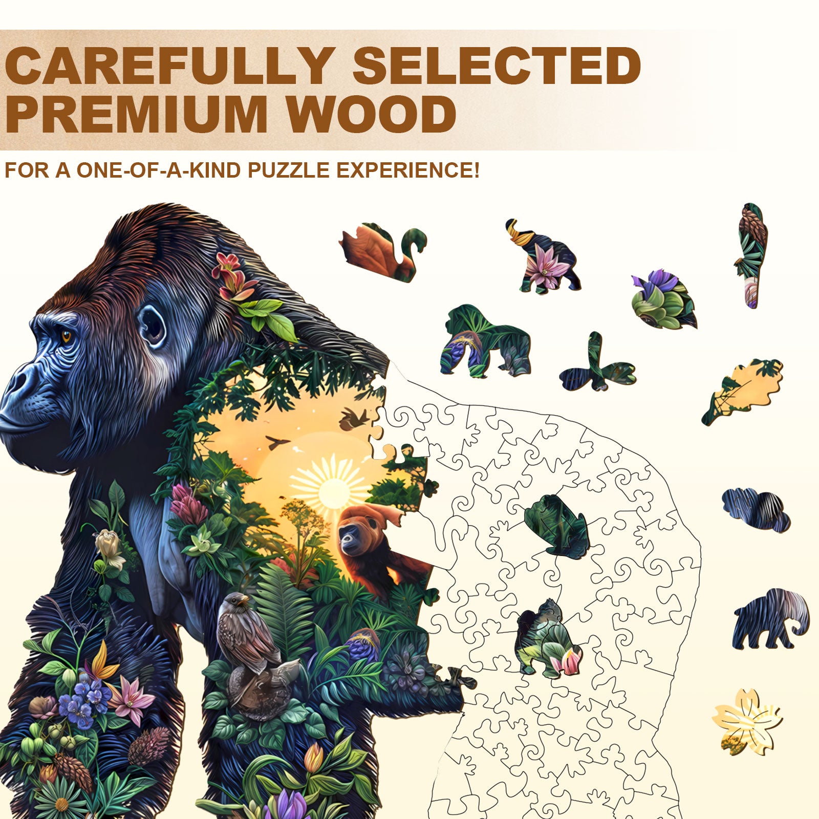 Floral Giant Wooden Jigsaw Puzzle