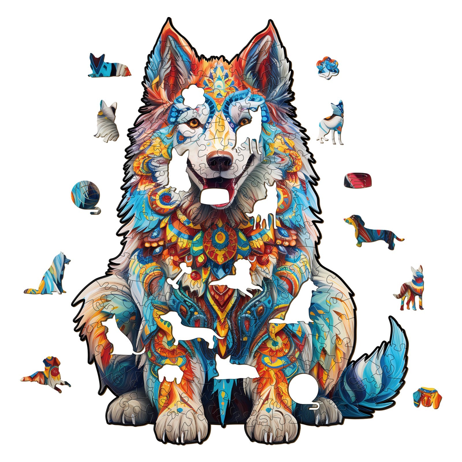 malamute ニットビスチェ　ODAKHA Alaskan Malamute Wooden Jigsaw Puzzle – Woodbests