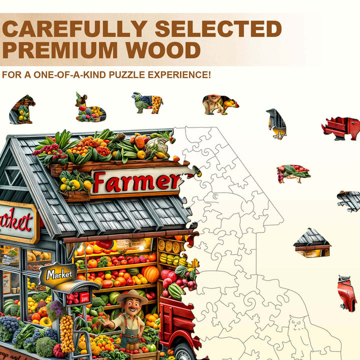 Puzzle en bois Marché fermier