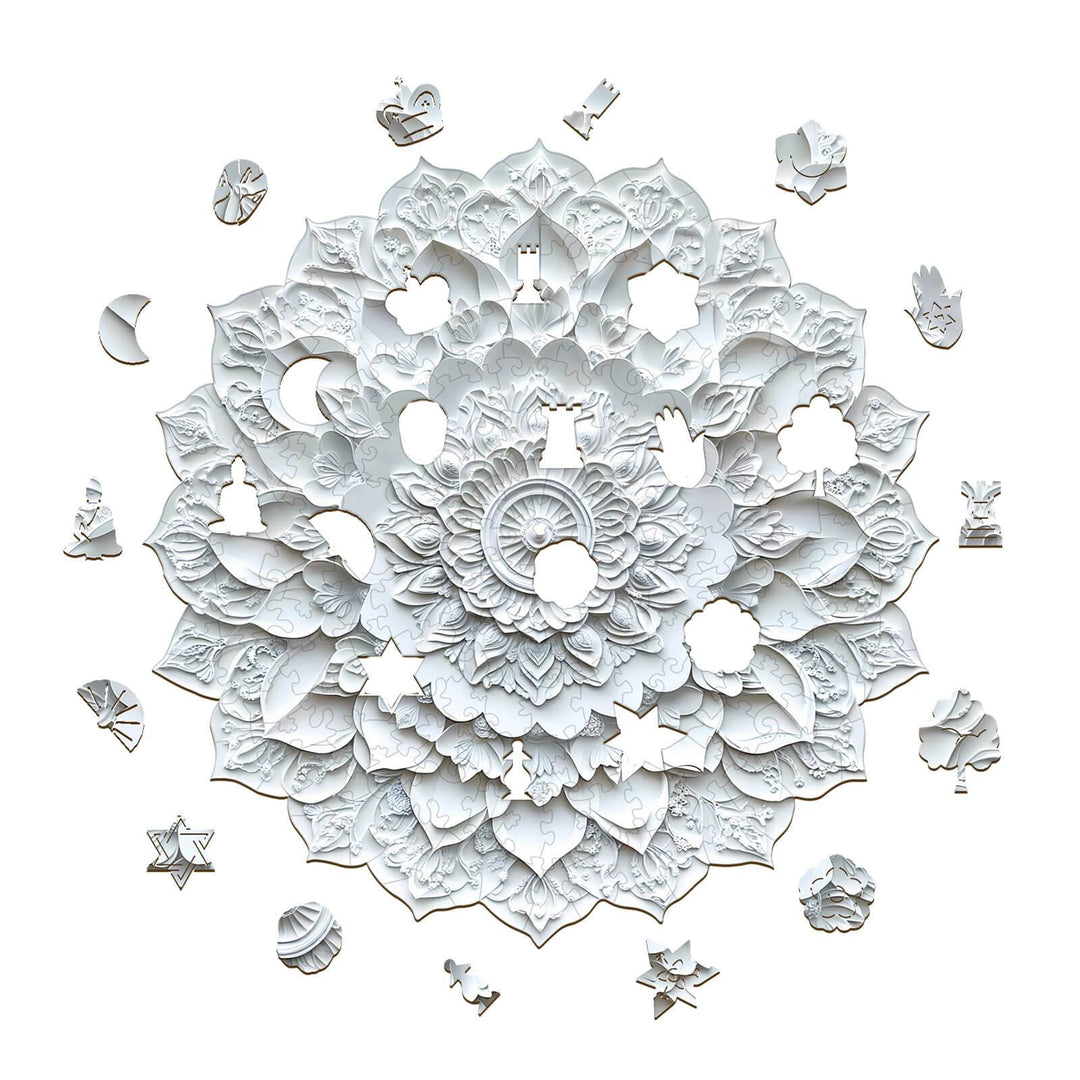 3D Paper Mandala-1 Wooden Jigsaw Puzzle