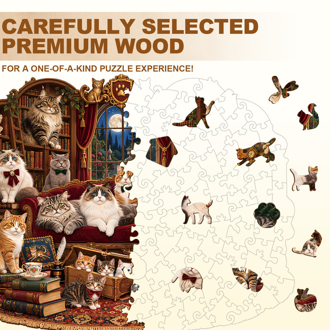 Victorian Cats Wooden Jigsaw Puzzle