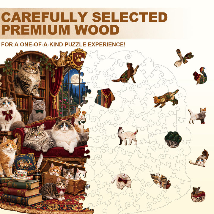 Victorian Cats Wooden Jigsaw Puzzle