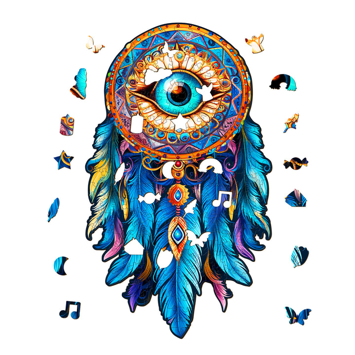 Eye Dream Catcher Wooden Jigsaw Puzzle-Woodbests