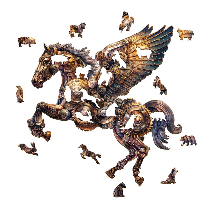 Mechanical Pegasus Wooden Jigsaw Puzzle