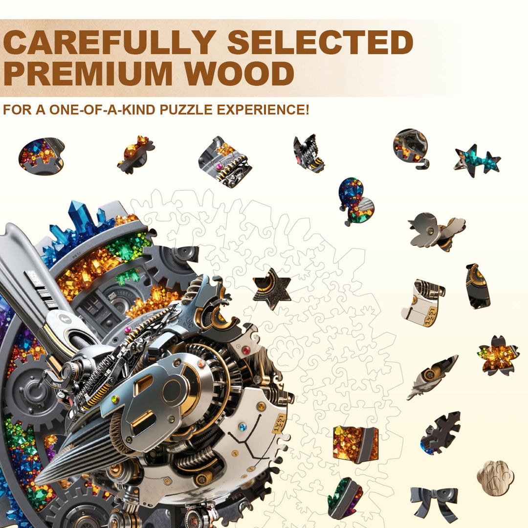 Crystal Mechbird Wooden Jigsaw Puzzle