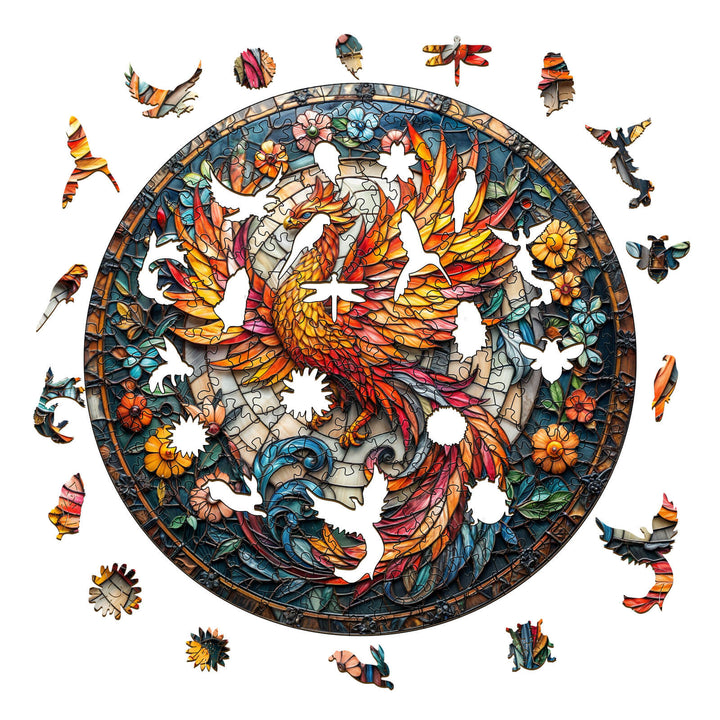 Puzzle en bois Yin Yang Phoenix-2