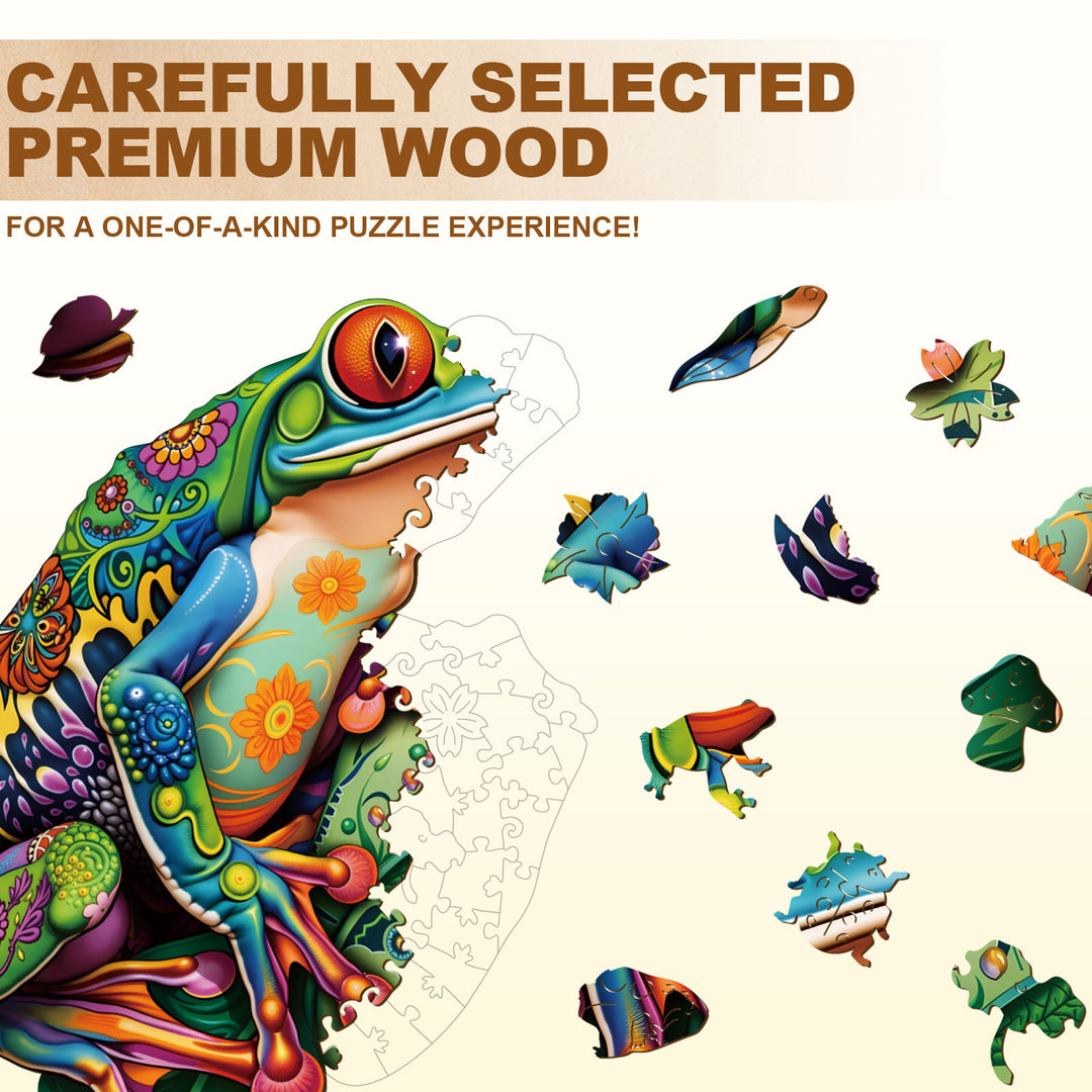 Frog Scout Wooden Jigsaw Puzzle