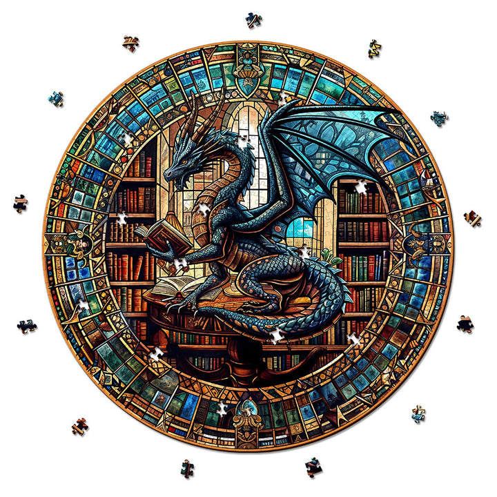 The Dragon's Library 1000 Piece Puzzle