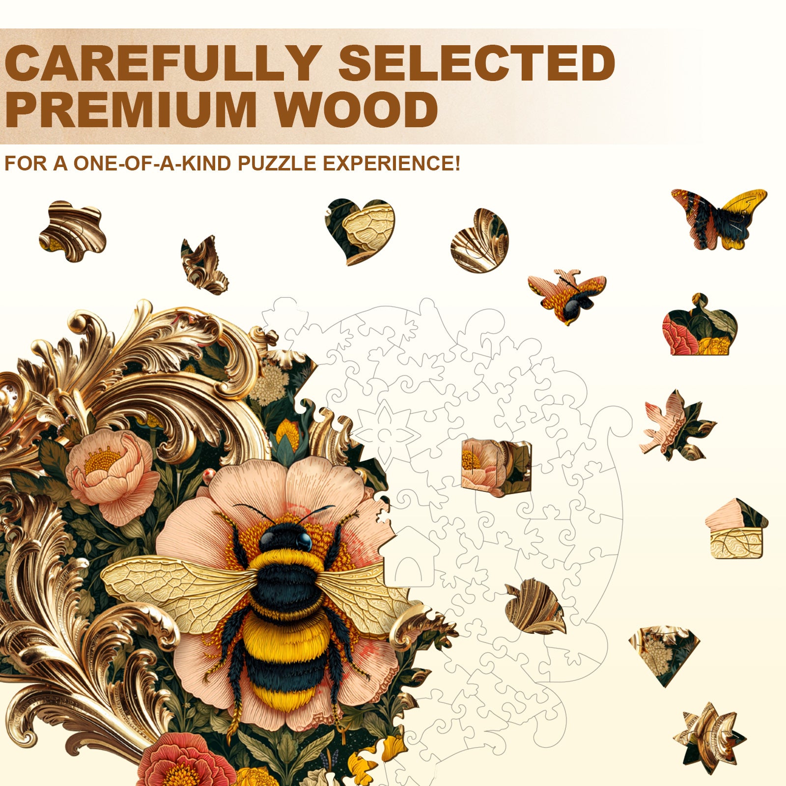 Puzzle en bois Abeille de William Morris