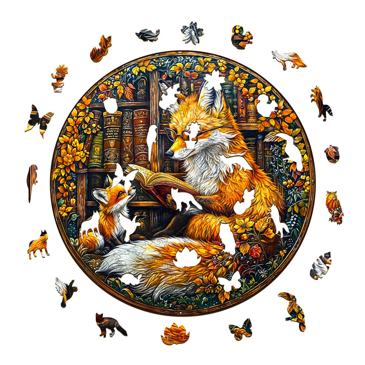 Mother Fox Storytime-3 Wooden Jigsaw Puzzle